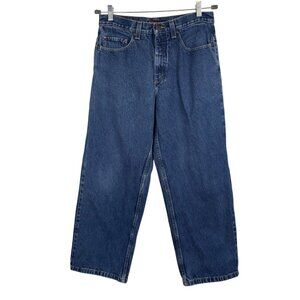 Vintage Y2K Anchor Blue Beyond Baggy Jeans 31x30 Relaxed Loose Fit Dark Wash